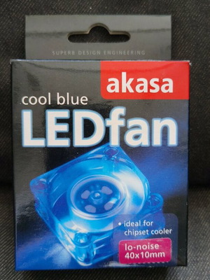 Akasa LED Fan 40x10mm New for Chipset Cooler Lo-Noise