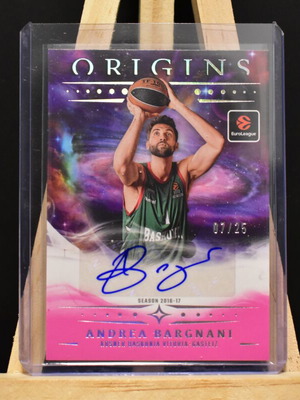 Andrea Bargnani Autograph Panini Origins Euroleague card /25