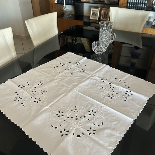 Vintage tablecloth with embroidery
