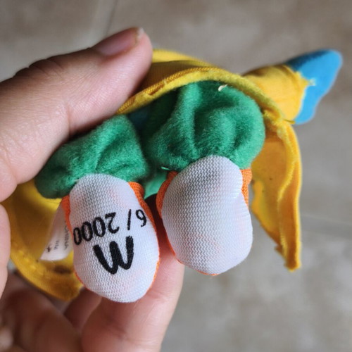 June Smurf vintage plush toy with jacket, 2000 McDonalds collectible