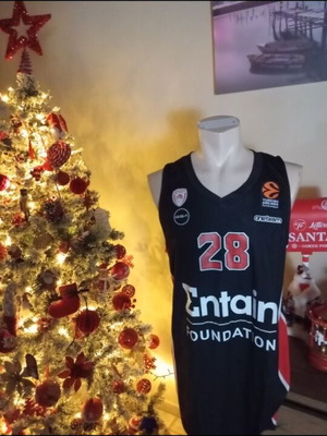 Olympiacos match worn basketball jersey 2022-23