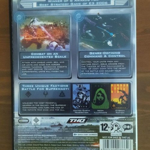 Supreme Commander PC action game used in good condition