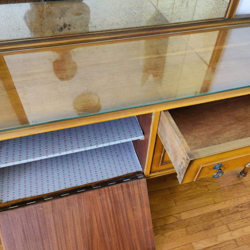 Vintage bedroom set used with dressing table, mirror and nightstands