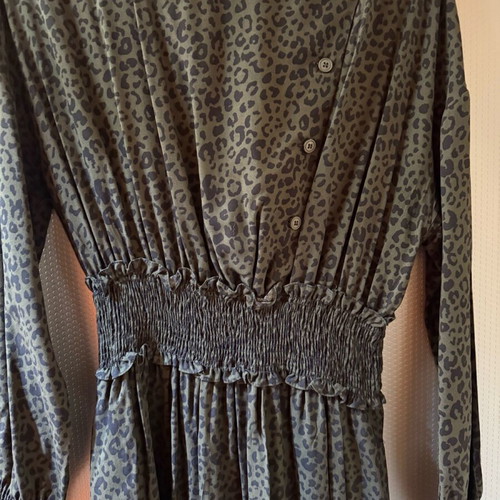 Zara midi dress leopard oil like new