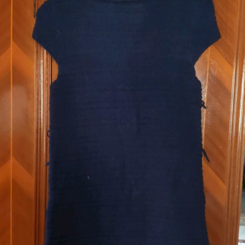 Andonella wool turtleneck dress used, dark blue, size S-M
