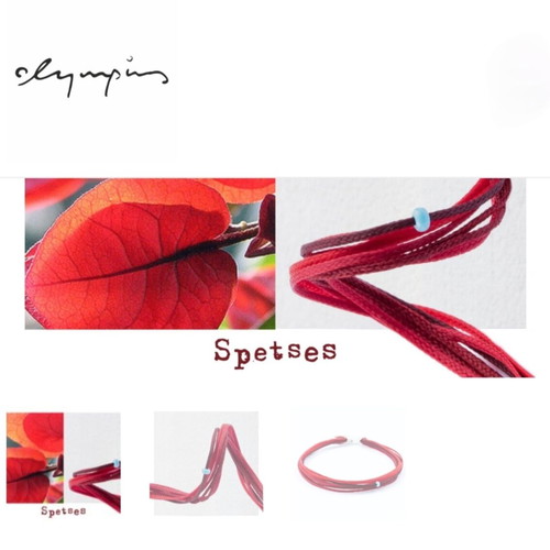 Olympia Spetses bracelet like new, silver 950, red