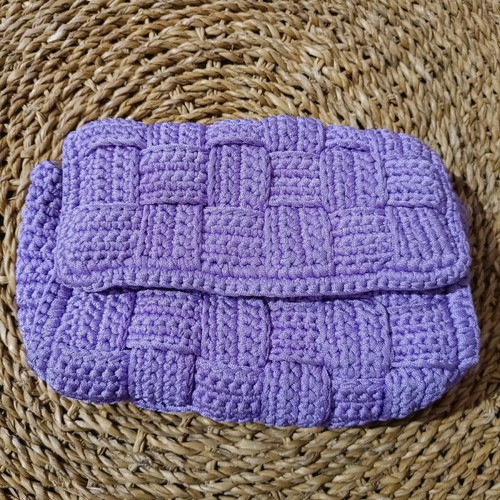 Zoel knitted handmade bag lilac used