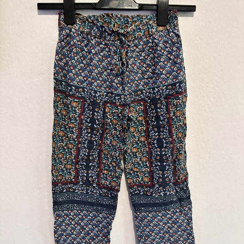 Boho floral pants for girls, size 9-10 years (140 cm)