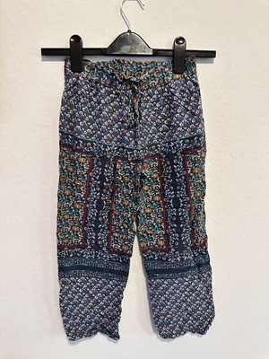 Boho floral pants for girls, size 9-10 years (140 cm)