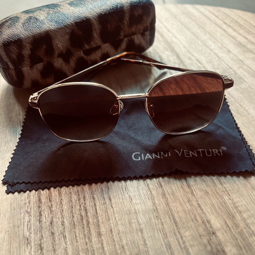 Gianni Venturi sunglasses new, brown and gold tones
