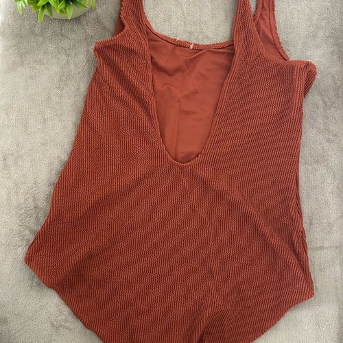 One-piece swimsuit new, size XL, brown