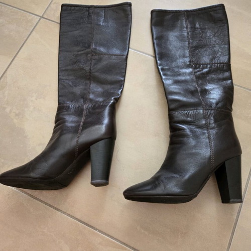 Fornarina tall leather boots used, brown, size 37