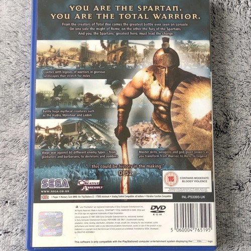 Spartan Total Warrior PlayStation 2 used with manuals
