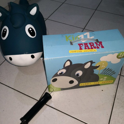Kidzzfarm inflatable jumping animal toy like new