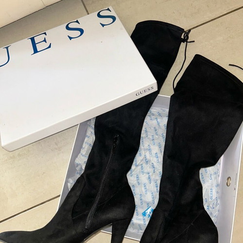 Guess over-the-knee suede boots size 40 like new, black