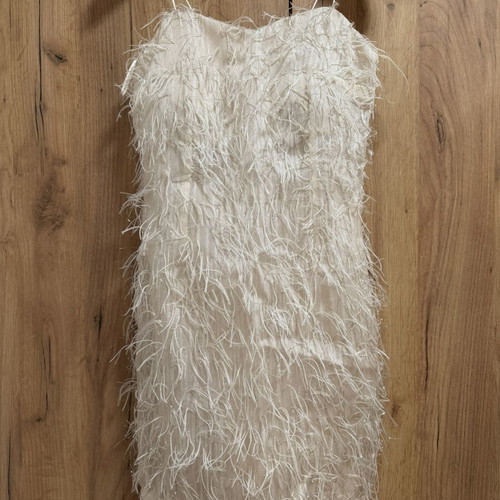 Mix & Match cream short dress with silver details