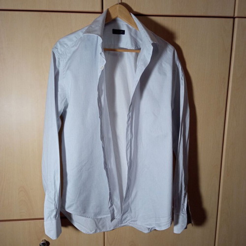 Zara men's striped shirt XL white and blue like new