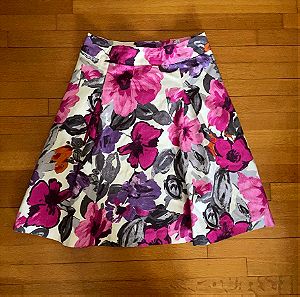 H&M φούστα φούξια λουλουδάτη  size S