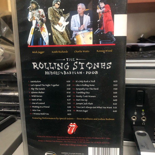 The Rolling Stones Bridges to Babylon VHS like new, live 1998
