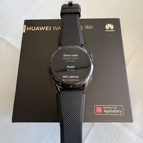 Huawei Watch GT3 smartwatch with charger and strap