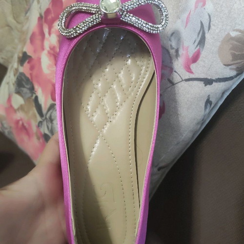 Μπαλαρίνες σατέν Iris luxury shoes 38 φούξια φορεμένες μια φορά