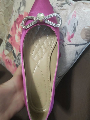 Μπαλαρίνες σατέν Iris luxury shoes 38 φούξια φορεμένες μια φορά