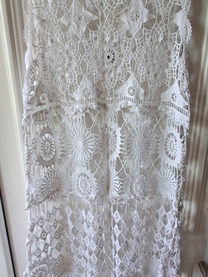 Kaftan handmade beach dress like new, white, size M