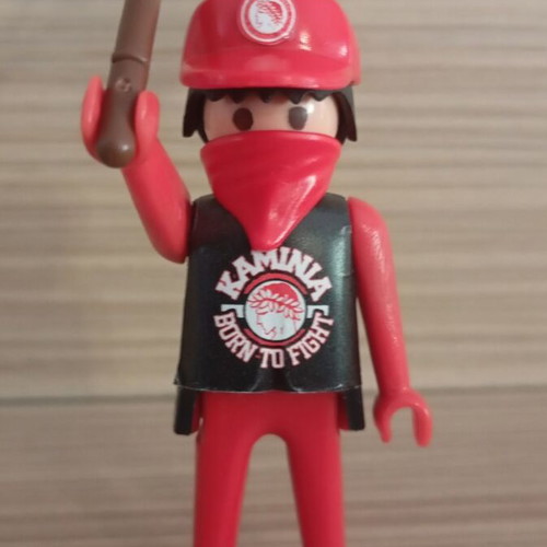 Playmobil Olympiacos Fan Figure like new with team flag