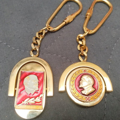Lenin vintage keychains pack of 2 rare 80s-90s