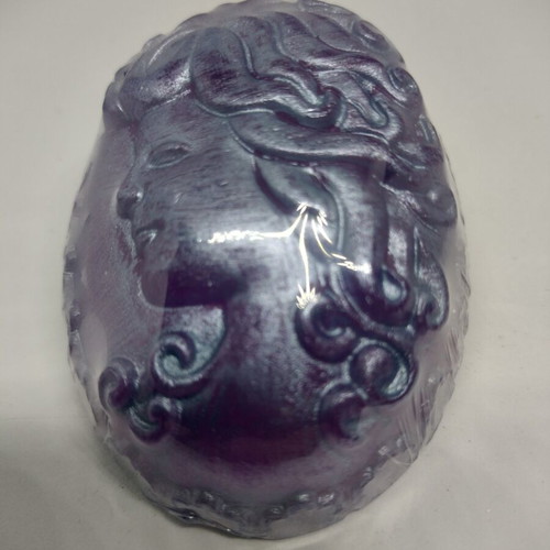 Handmade glycerin soap "Medusa Cameo" with embossed design