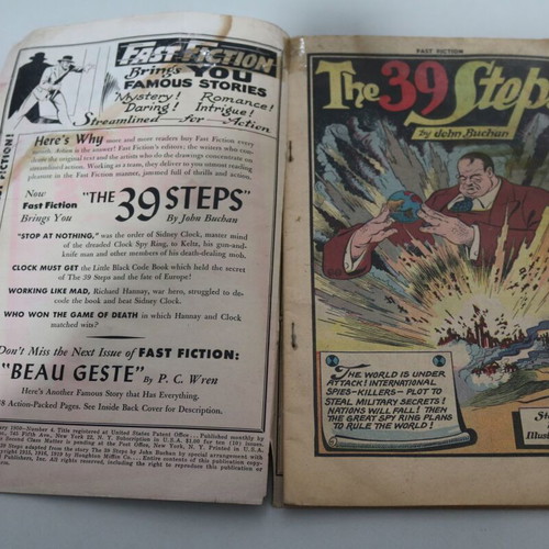 Fast Fiction #4 comic used, The 39 Steps by John Buchan