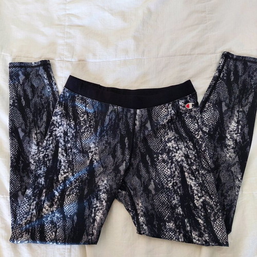 Champion long sports leggings like new size small black grey white
