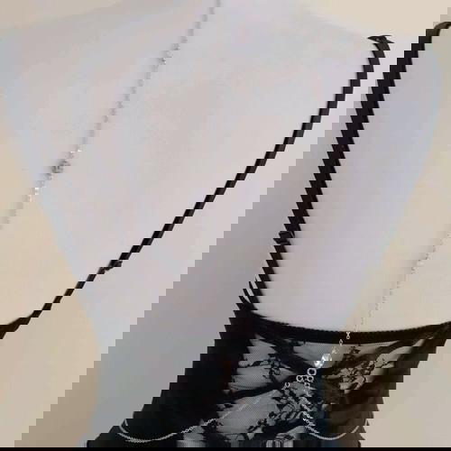 Ατσάλινη Αλυσίδα Σώματος με Swarovski κρύσταλλα , κούμπωμα καρδιά μπροστά με ζιργκόνια και αίματιτη