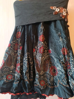 Jupe skirt black vintage M like new, thin corduroy with lining