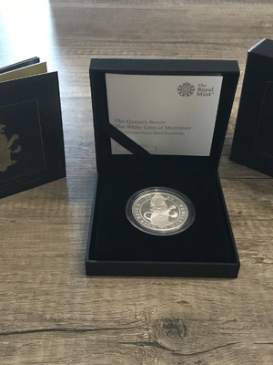 The lion of Mortimer 1 oz proof silver new