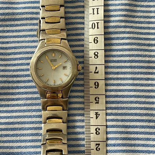Citizen Eco-Drive wristwatch used, gold and silver