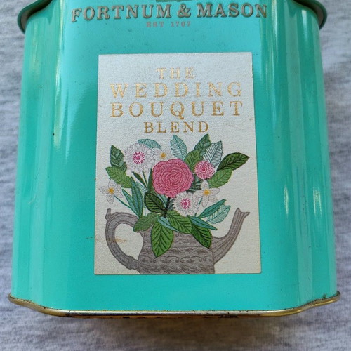 Fortnum & Mason Royal Wedding Tea Tin used, May 19 2018