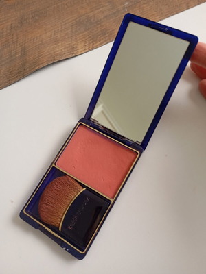 Estée Lauder blushing used, natural shade with 10-15% missing
