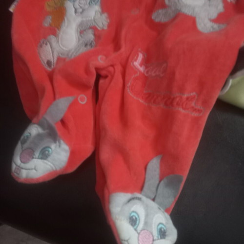 Baby bodysuits pack of 5, 0-3 months, cotton and velour, unused