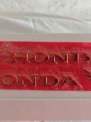 Αυτοκόλλητες γραμματοσειρές Honda κόκκινες, καινούργιες, συσκευασία 2 τεμαχίων