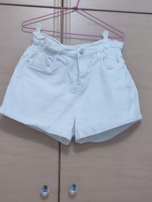 Denim shorts white, size S, like new
