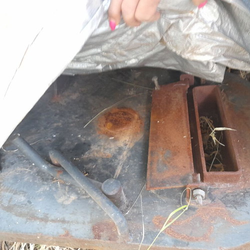 Biomass Boiler burner used, handmade metal, heats over 300sqm