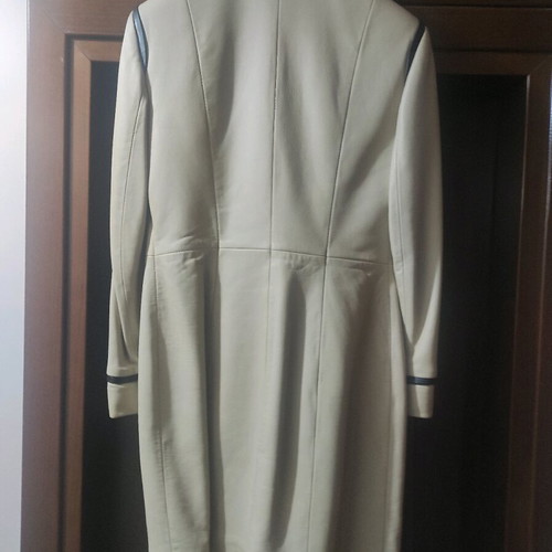 Evans women's leather coat like new, beige, size S