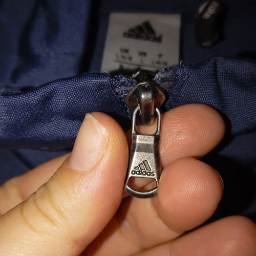 Adidas Climalite retro women's jacket used, blue XL