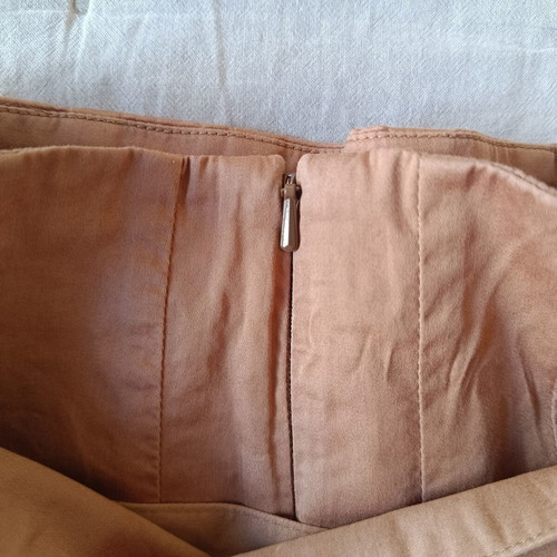 H&M High-Waisted Balloon Skirt with Belt and Pockets like new, beige