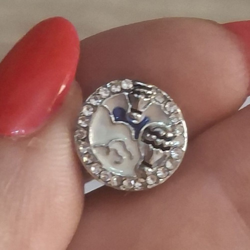Charm for bracelets like new, blue and silver
