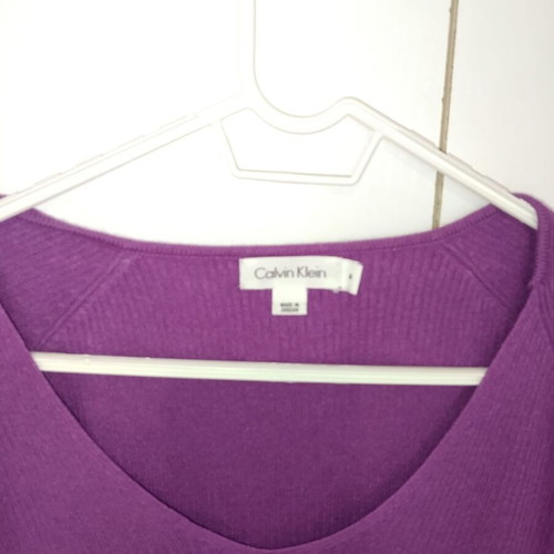 Calvin Klein purple sweater blouse used medium large
