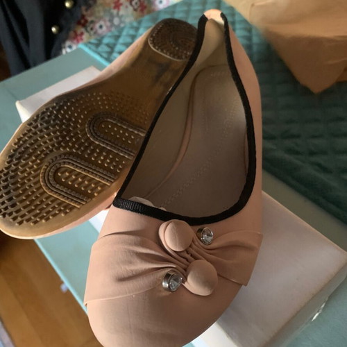 Vintage ballerinas used, beige, size 39
