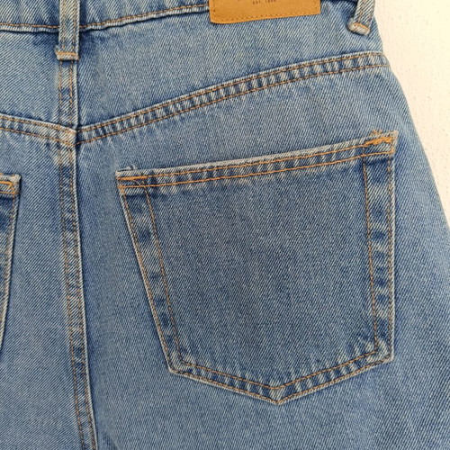Bershka Blue Denim High Waist Shorts Like New, Size 36