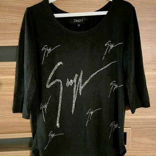 Giuseppe Zanotti blouse like new, black with silver details, size S